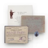 Familia I.V. Socec, carnet de identitate + meniu + blazon