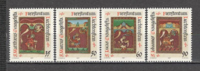 Liechtenstein.1987 Nasterea Domnului:Cei 4 evanghelisti-Miniaturi SL.193 foto