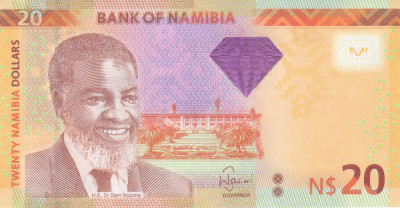 Bancnota Namibia 20 Dolari 2013 - P12b UNC foto