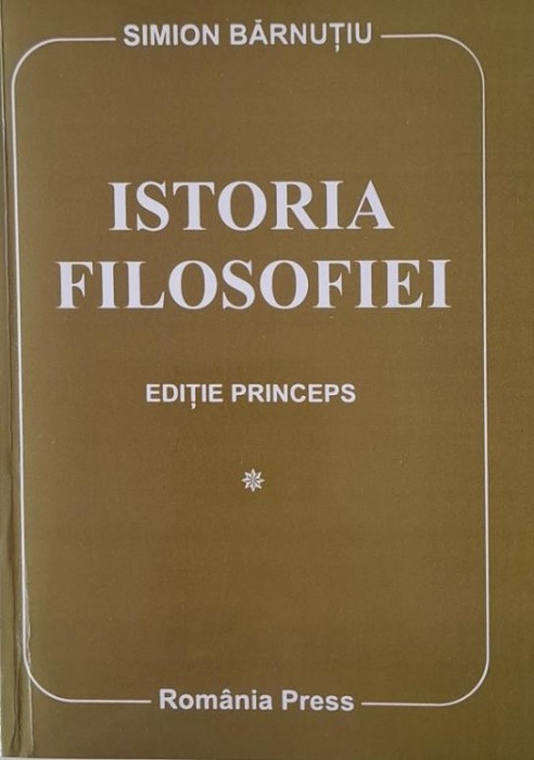 Istoria filosofiei, vol. I &ndash; Simion Barnutiu