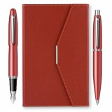 Set stilou si pix Sheaffer VFM rosu cu mapa plic