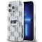 Husa pentru iPhone 15 Pro Max - Karl Lagerfeld IML Luxury (KLHCP15XHKLPCHT) - Transparent Choupette Head&amp;Monogram