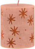 Lum&acirc;nare bolsius Rustic, Crăciun, cu imprimare Caramel cremos, 80/68 mm