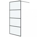 Cumpara ieftin Perete cabina dus walk-in negru 90x195 cm sticla ESG mata