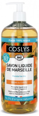 Sapun lichid si gel de dus BIO de Marsilia cu mandarine(format mare) Coslys foto