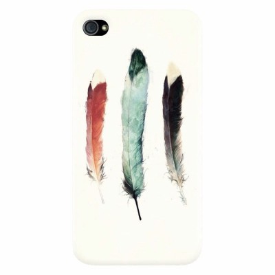 Husa silicon pentru Apple Iphone 4 / 4S, Three Feathers foto