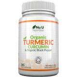 Supliment Alimentar, Nu U Nutriton, Turmeric Curcumin si Piper Negru, Efect Anti-inflamator, Vegan,