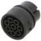 Conector Circular cu 8 Inserturi de Contact Mamă Crimpat 5A