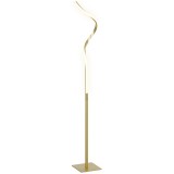 HOMCOM Lampă de Podea cu Lumini LED Reglabile și &Icirc;ntrerupător cu Pedală, 20,5x20,5x146 cm, Auriu | Aosom Romania