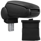 [pro.tec] Marca specifica pentru cotiera auto Ford Ka - cotiera auto - cu compartiment pentru depozitare - tesatura - negru HausGarden Leisure