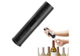 Tirbușon electric, plastic/aluminiu, alimentare baterii, negru