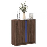 VidaXL Dulap cu LED, stejar maro, 77x34x85 cm, lemn prelucrat