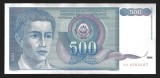 IUGOSLAVIA 500 DINARI / DINARA 1990 [4] P-106a , a UNC , aproape necirculata
