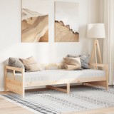 VidaXL Pat de zi cu saltea, 90x200 cm, lemn masiv pin