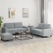 vidaXL Set de canapele, 3 piese, gri deschis, textil 3201890