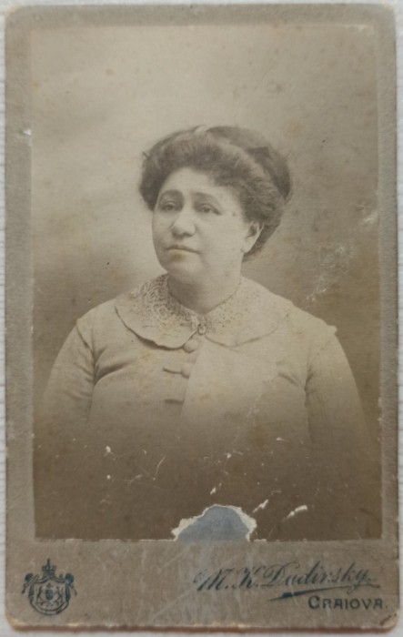 Portret doamna// CDV M.K. Dudinsky Craiova