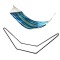Hamac bumbac cu suport otel, verde si albastru, max 100 kg, 200x100 cm GartenVIP DiyLine