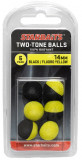 Two Tones Balls 14mm (bile plutitoare) 6buc čern&aacute;/žlut&aacute;, Starbaits