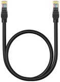 PATCH CORD UTP Baseus Cat5, fire din cupru, round cable, viteza maxima 1 Gbps, PVC, 0.5m, negru &quot;B00133206111-00&quot; (timbru verde 0.08 lei) - 6932172637