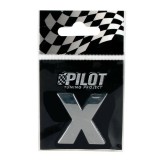 Autocolant 3D crom Type-3 (28mm) litera - X Garage AutoRide