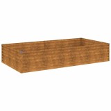 Cumpara ieftin Strat inaltat de gradina, 195x100x36 cm, otel corten