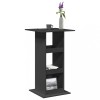 VidaXL Masă de bar cu depozitare, negru, 60x60x102 cm, lemn prelucrat