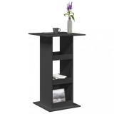 vidaXL Masă de bar cu depozitare, negru, 60x60x102 cm, lemn prelucrat