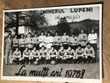 CPA. Carti Postale Tematice Fotbal Minerul Lupeni 1976, Circulata, Printata