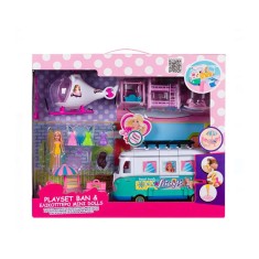 Set Duba si Elicopter cu Papusa Mini si Accesorii