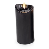 Lumanare ambientala cu led ceara neagra &Oslash; 7 cm x 16 H