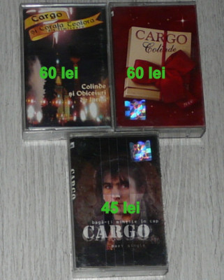 caseta Cargo Colinde 60 lei,Baga-ti mintile-n cap 45 lei,originale foto