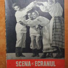 scena si ecranul nr.16/1957-colea rautu,cica petrescu,filmul ciulini baraganului