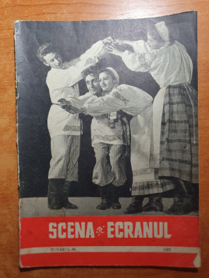 scena si ecranul nr.16/1957-colea rautu,cica petrescu,filmul ciulini baraganului foto