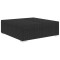 Taburet modular, 1 buc., negru, poliratan, cu perna