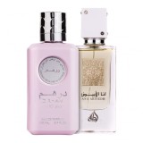 Cumpara ieftin Pachet 2 parfumuri Dirham Wardi 100 ml si Ana Abiyedh White 60 ml