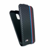 Husa SAMSUNG Galaxy S5 - BMW Flip Vertical (Negru), Cu clapeta, Vinyl