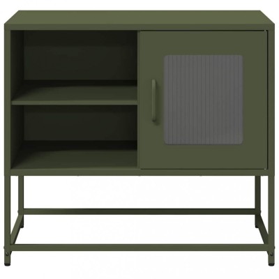 vidaXL Dulap TV, verde măsliniu, 68x39x60,5 cm, oțel foto