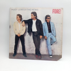 LP: Huey Lewis And The News ‎– Fore! 1986 Chrysalis SUA NM / VG+