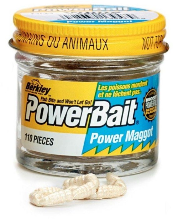 Larve Berkley Powerbait Power Maggot, White, 1cm, 110buc/cutie