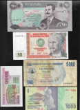 Set 5 bancnote de prin lume adunate (cele din imagini) #178, Europa
