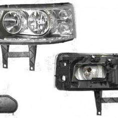 Far VW T5 Multivan 04.2003-10.2009 DEPO partea Stanga, tip bec H1+H7, culoare argintiu, cu prinderi panou frontal