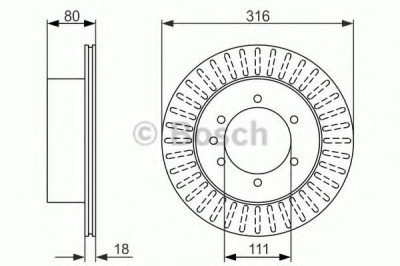 Disc frana NISSAN PATROL V platou / sasiu (1998 - 2016) BOSCH 0 986 479 385 foto