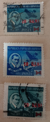 Romania 1952 Lp 306 Aurel Vlaicu supratipar ștampilate foto