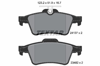 TEXTAR 2413701 set placute frana,frana disc foto