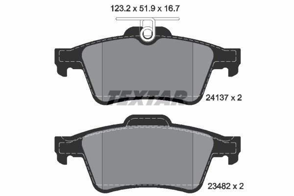 TEXTAR 2413701 set placute frana,frana disc