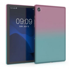 Husa pentru tableta Samsung Galaxy Tab A8 (2021), Kwmobile, Roz/Albastru, Silicon, 56369.01 foto