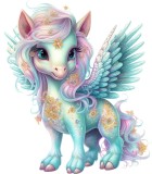 Cumpara ieftin Sticker decorativ Unicorn, Turcoaz, 68 cm, 7947ST-4, Oem