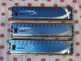 Kit Memorie Ram triple channel Kingston HyperX 6 GB (3x 2GB) 1600 Mhz.