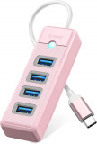 ORICO 4-Port USB HUB 3.0, USB Splitter pentru laptop cu cablu de 0.49ft, Multi U, Oem