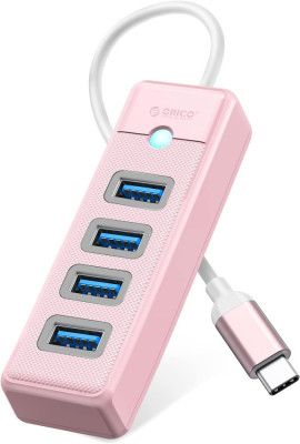 ORICO 4-Port USB HUB 3.0, USB Splitter pentru laptop cu cablu de 0.49ft, Multi U foto